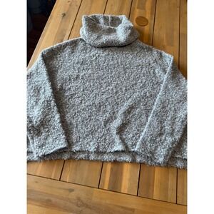 Mod on Trend Grey Boucle Cowl Neck Sweater Wool Blend IM5559 Medium